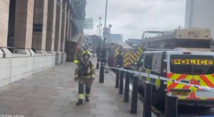 حريق في محطة مترو وستمنستر في العاصمة لندن