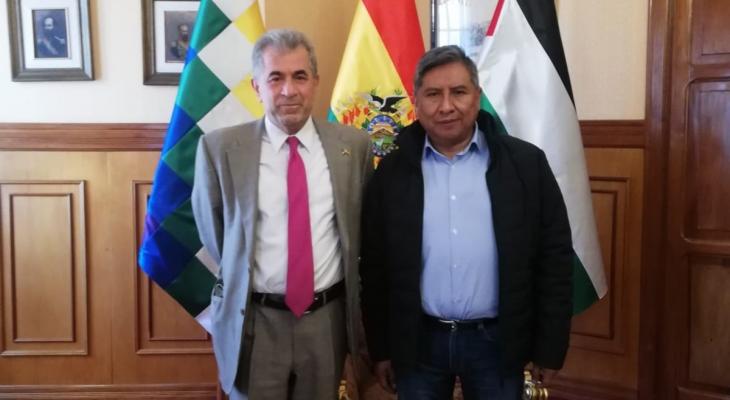 وزير خارجية بوليفيا والسفير العلواني