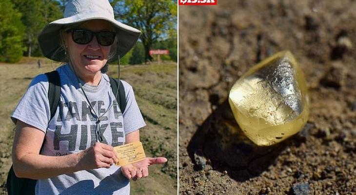 سيدة تعثر على حجر يزن 4.38 قيراط من الألماس الأصفر بحديقة أثناء التنزه