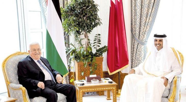 الرئيس عباس وامير قطر.jpeg