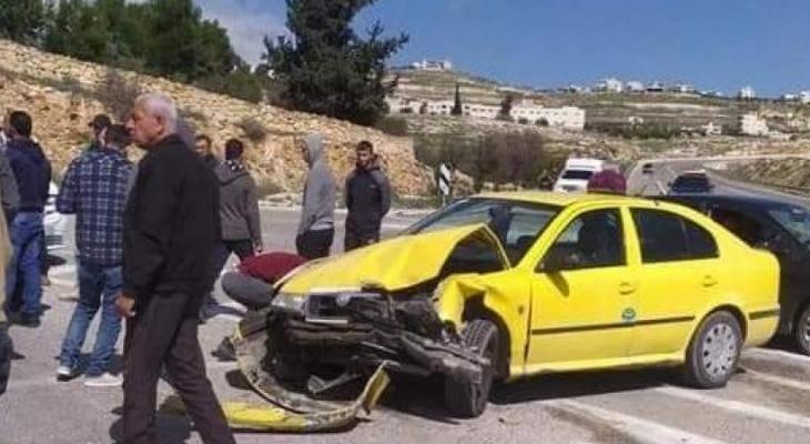 حادث تصادم سيارات شرق بيت لحم
