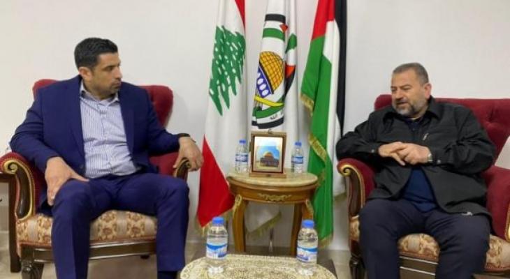 العاروري مع رئيس لجنة الحوار اللبناني الفلسطيني