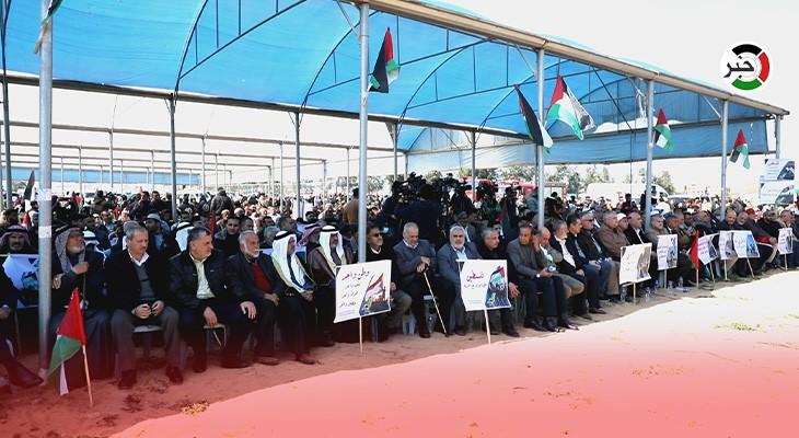 بدء فعاليات إحياء ذكرى يوم الأرض في مهرجان جماهيري على حدود غزّة