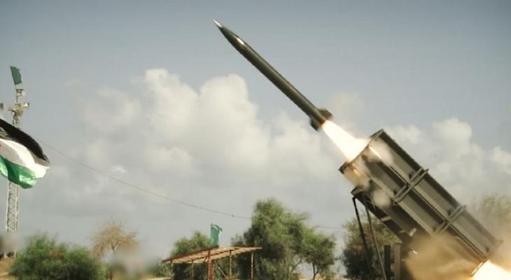 صاروخ أرض المقاومة الفلسطينية