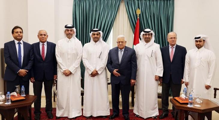الرئيس عباس يستقبل وفدًا قطريًا من الإدارة العليا لشركة مجموعة أوريدو للاتصالات