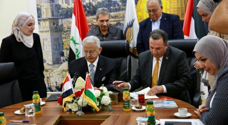 اللجنة الوطنية وجامعة الاستقلال توقعان اتفاقية ضمن المنحة العراقية لدعم التراث بالقدس.jpg