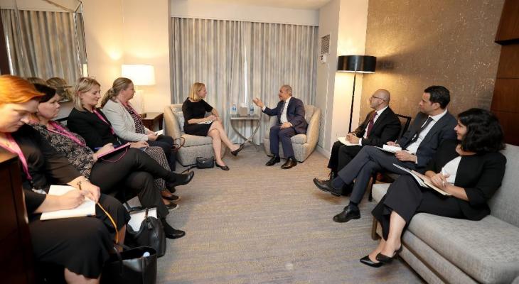 اشتية يبحث التحضيرات لعقد الجلسة الرسمية لاجتماع المانحين مع وزيرة خارجية النرويج