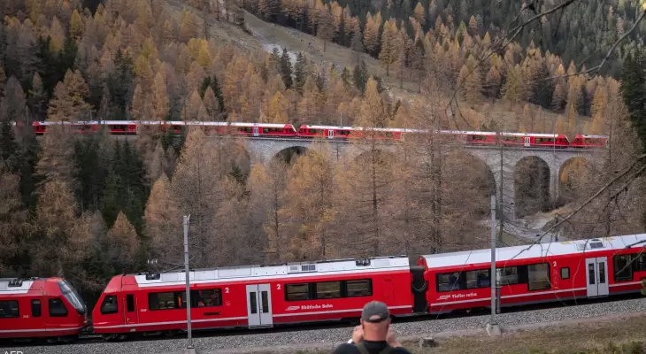 بالفيديو.. سويسرا تسجل رقما قياسيا لأطول قطار ركاب في العالم