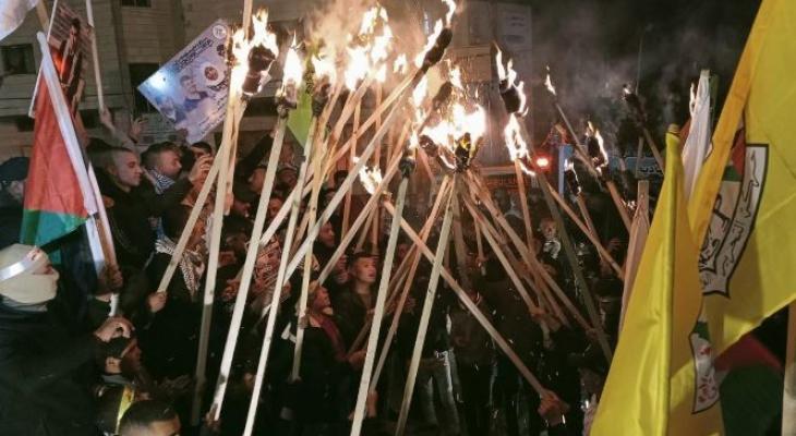 جنين: إيقاد شعلة الانطلاقة الـ58 للثورة الفلسطينية وحركة "فتح"