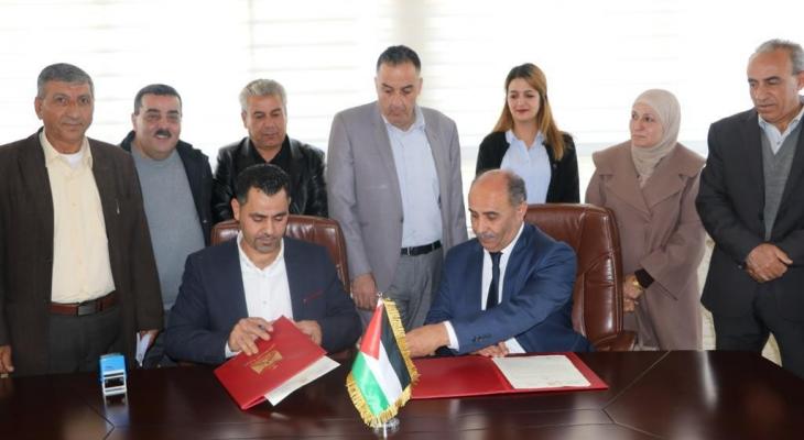 توقيع اتفاقية إقامة متنزه في بلدة يعبد بجنين