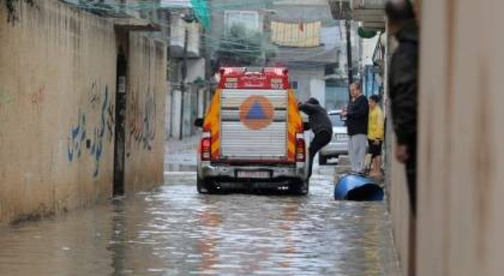 غزة: الدفاع المدني ينفذ 187 مهمة منذ بدء المنخفض الجوي