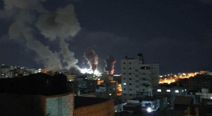قصف غزة.
