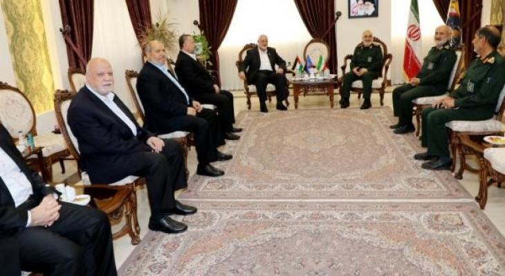 تفاصيل لقاء وفد "حماس" برئاسة هنية مع الرئيس الإيراني قائد الحرس الثوري