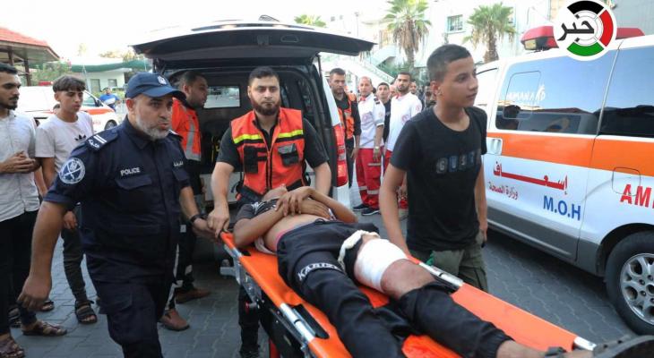 بالصور: الاحتلال يستهدف المتظاهرين شرق قطاع غزة