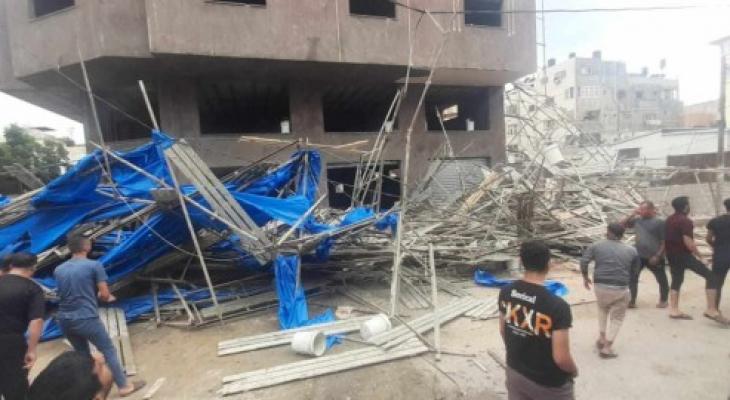 إصابات جرّاء انهيار "سقالة بناء" بمدينة غزّة