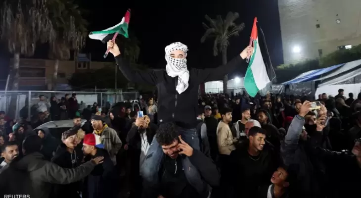 احتفالات بوقف الحرب على غزة