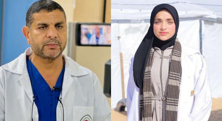 الممرضة آلاء الهمص ووالدها