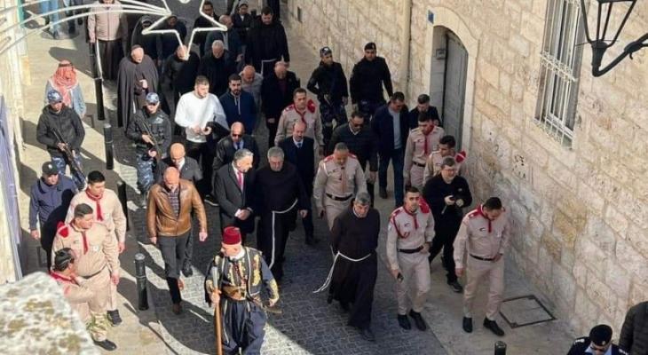 وصول موكب حارس الأراضي المقدسة إلى بيت لحم