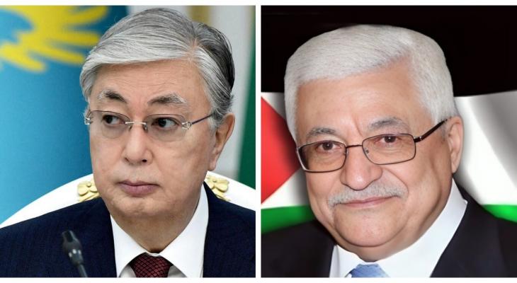 الرئيس عباس ونظيره الكازاخي