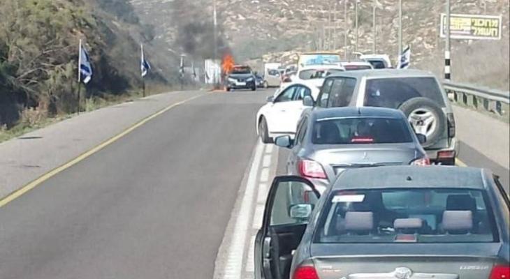 مستعمرون يعتدون على مواطن وابنته ويحرقون مركبتهما جنوب نابلس