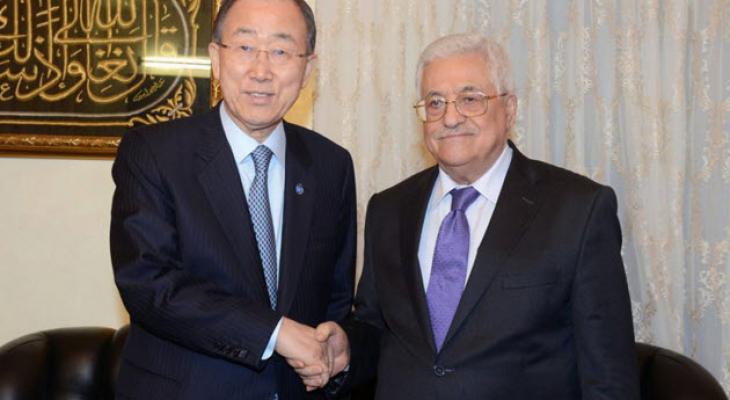 الرئيس الفلسطيني يلتقي الأمين العام للأمم المتحدة