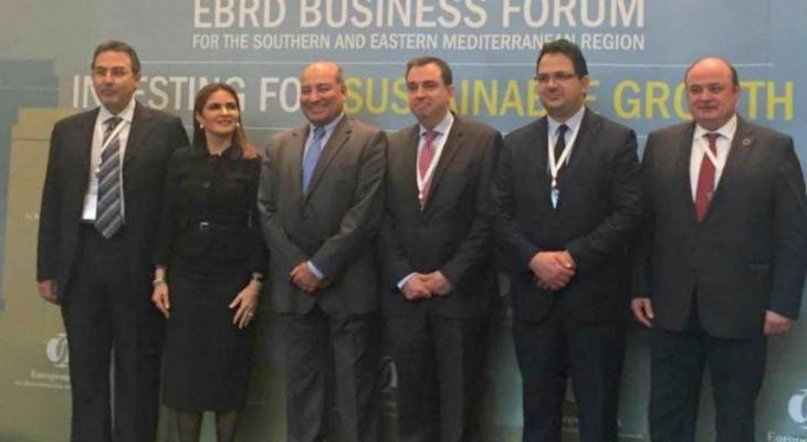 فلسطين تشارك بمنتدى الأعمال الثاني للبنك الأوروبي المنعقد في القاهرة.jpg