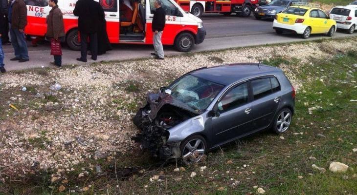 إصابة 4 مواطنين إثر حادث سير بجنين.jpg