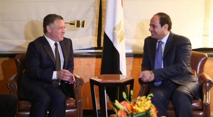 السيسي يلتقي العاهل الأردني ويبحثان آلية كسر جمود عملية السلام