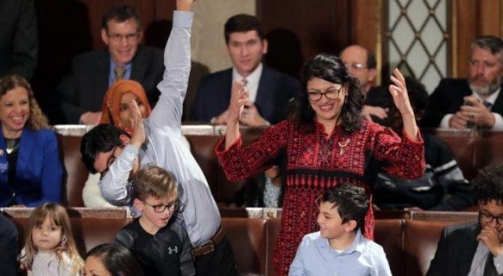  رشيدة طليب تؤدي القسم في الكونغرس الأميركي بالثوب الفلسطيني