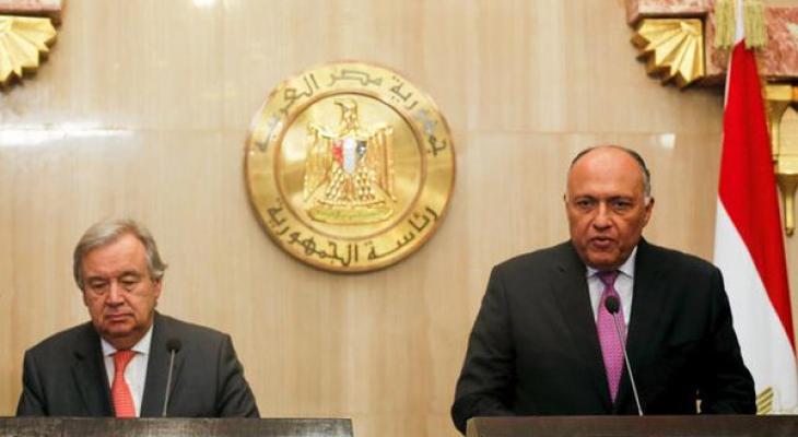 السيسي يبحث مع غوتيريس القضية الفلسطينية وملف ليبيا