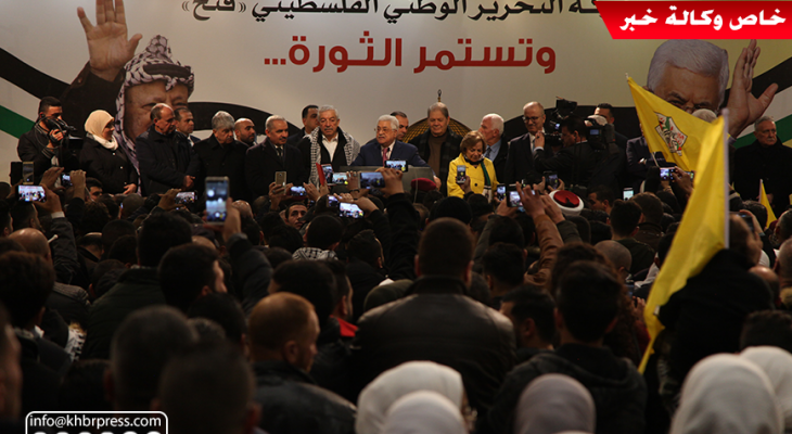 بالفيديو والصور: الرئيس "عباس" يوقد شعلة الانطلاقة الـ"54" برام الله 