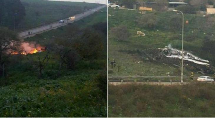 إسقاط طائرة حربية إسرائيلية في الجولان المحتل5.jpg