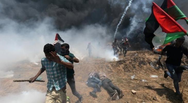 بالفيديو والصور: إصابات برصاص الاحتلال على طول الحدود الشرقية لقطاع غزة
