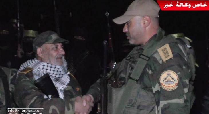 بالفيديو: الجناح العسكري لـ"فتح" يصطحب والد مؤسسه إلى نقاط الرباط 
