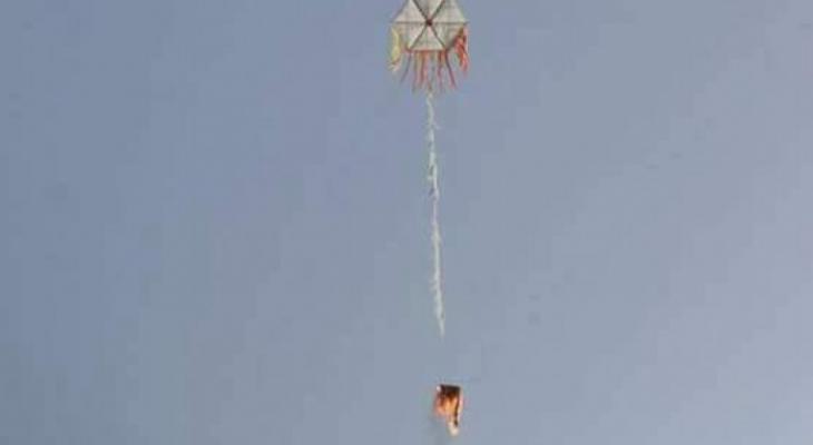 اندلاع حريق في "اشكول" اثر استهدافه بطائرة ورقية