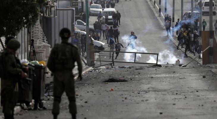 12 إصابة بمواجهات مع قوات الاحتلال في نابلس.jpg