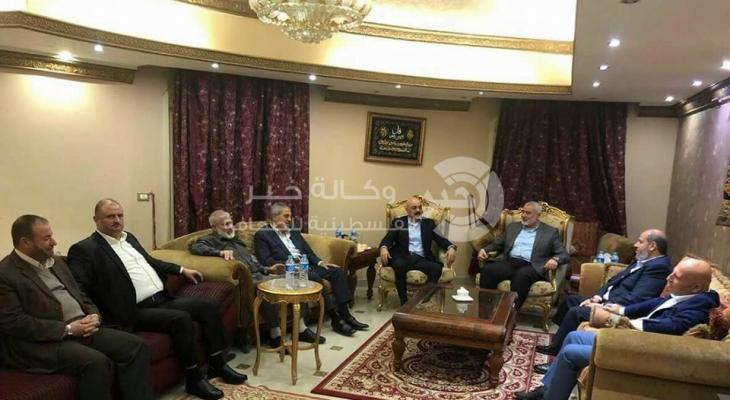 بالصور: المشهرواي وقيادة دحلان يلتقون بـ"هنية" ووفد حماس في القاهرة