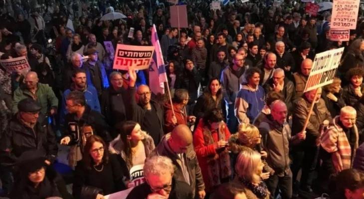 آلاف "الإسرئيليين" يحتشدون ضد نتنياهو في تل أبيب