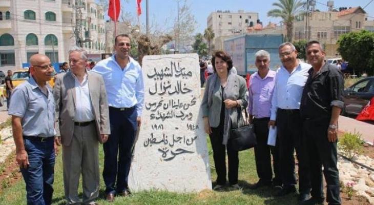 جرافات الاحتلال تدمّر نصباً تذكارياً للشهيد خالد نزال بجنين.jpg