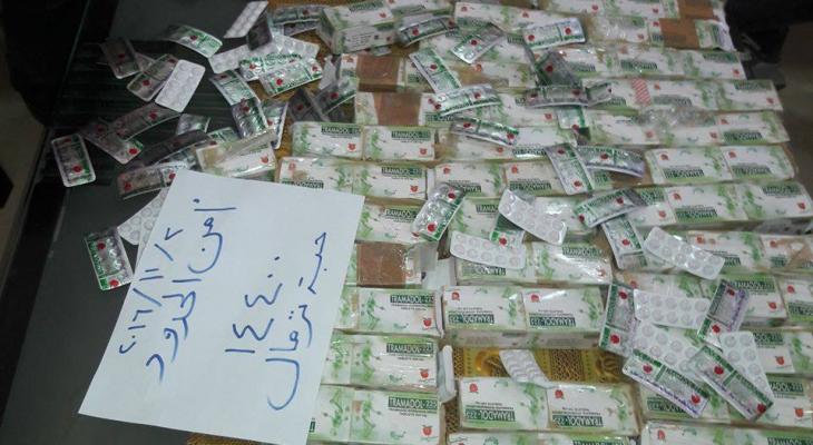 ضبط 14400 حبة أترمادول شرق رفح