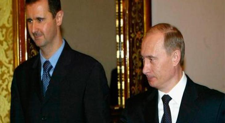 الرئيس الروسي فلاديمر بوتين والرئيس السوري بشار الأسد 