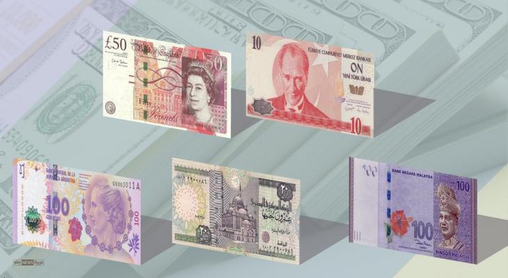 الجنية المصري والليرة التركية بين أسوأ العملات