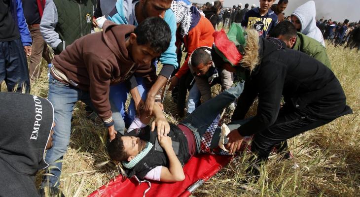 إصابات خلال قمع قوات الاحتلال للمتظاهرين شرق قطاع غزّة 
