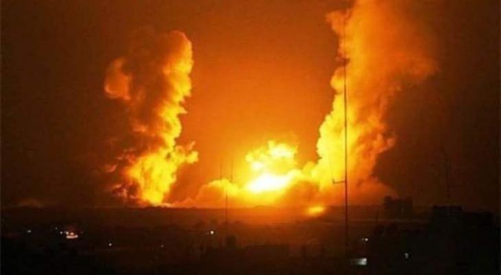 الطيران الحربي الإسرائيلي يقصف مواقع عسكرية وأراضِ زراعية بغزة