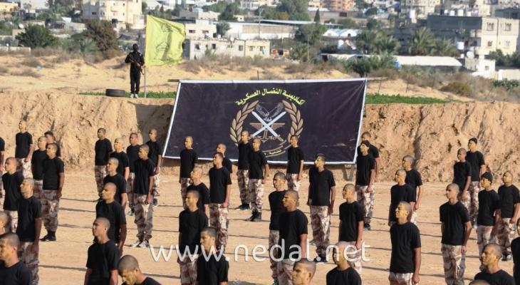 بالصور: الجناح العسكري لـ"فتح" يفتتح أول قاعدة عسكرية بغزة