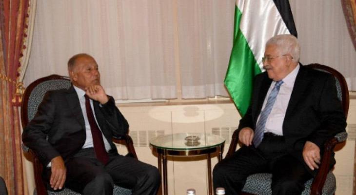الرئيس يطلع أبو الغيط على آخر التطورات الفلسطينية