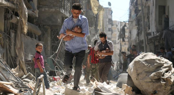 روسية ترتكب مجزرةً في مدينة الأتارب بريف حلب.jpg