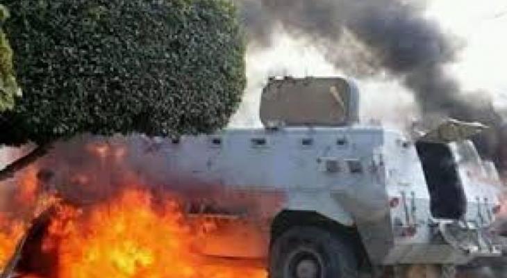 مقتل 18 جندي مصري بينهم 4 ضباط إثر استهداف إرهابي لمدرعات الشرطة بالعريش