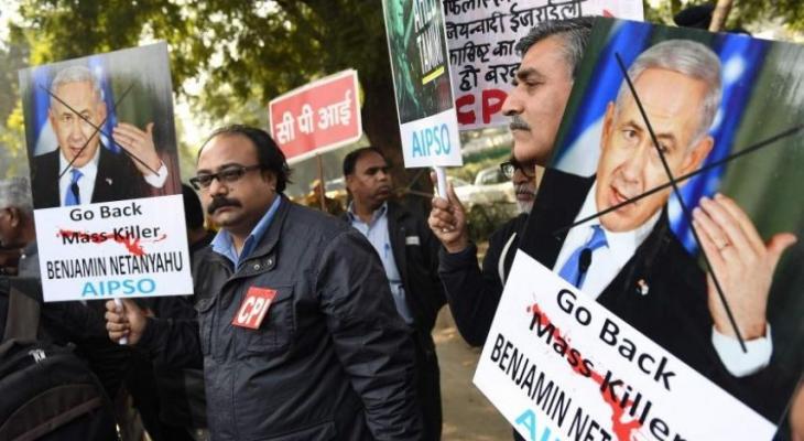 تواصل التظاهرات في الهند ضد زيارة نتنياهو