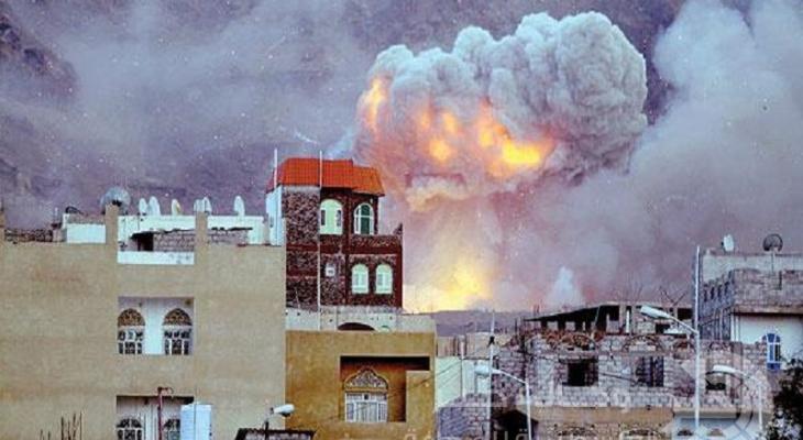 ضربات التحالف في صنعاء 